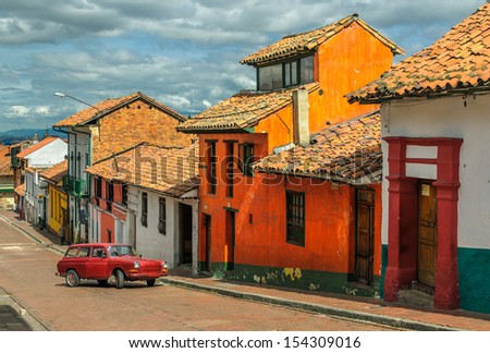 La Candelaria, Historic Neighborhood In Downtown Bogota, Colombia