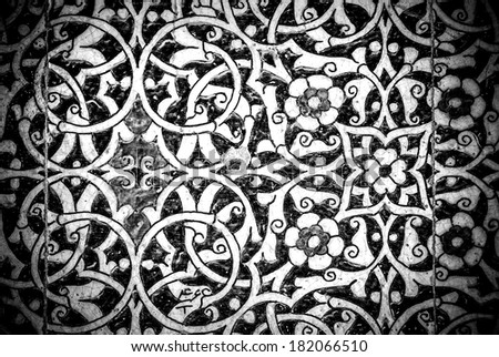 Grunge background with oriental ornaments