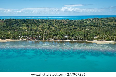 Aerial view of Sainte Marie island, Madagascar