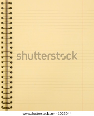 blank yellow notebook
