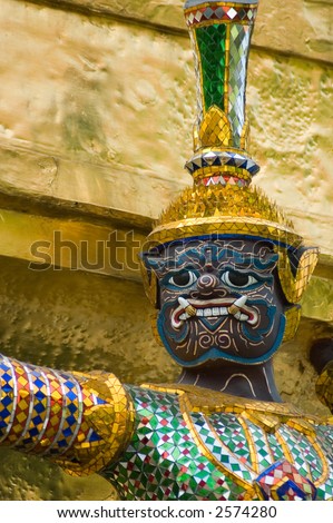 Statue of demon at Wat Phra Kaew, Bangkok
