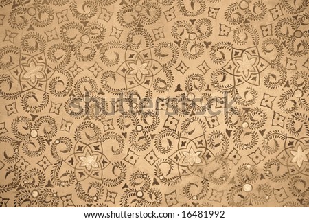 Highly detailed background with oriental ornaments