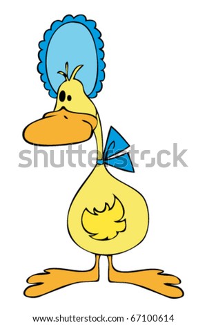 bluebonnet clip art. Duck with Blue Bonnet.