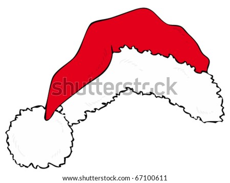 Santa Claus Hat. Stock Vector Illustration 67100611 : Shutterstock