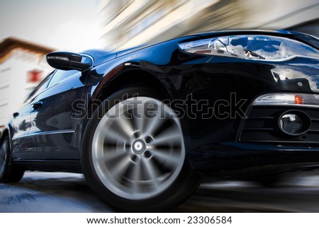 A Car In Motion
