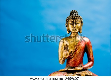 Buddha statue in a meditation position with a zen state of mind