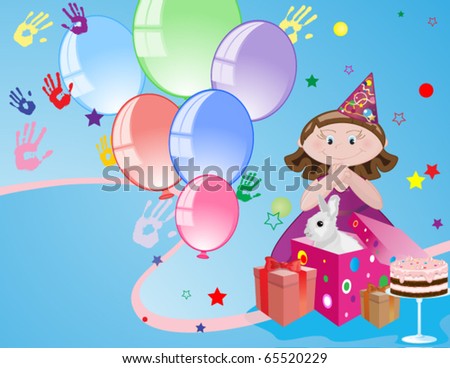 birthday balloons and cake. girlfriend Colorful irthday cake birthday balloons and cake. with alloons