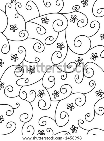 swirls and flowers. doodle swirls and flowers