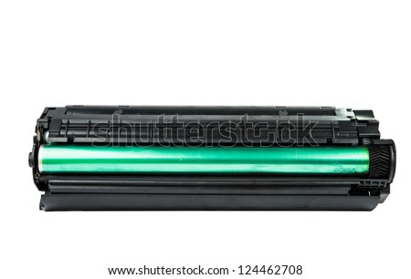 Cartridge for laser printer on white background