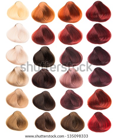 hair samples of different colors
