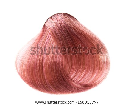 lock of hair isolated on white background
