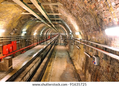 Underground metro tunnel in Turkey, Istanbul Taksim