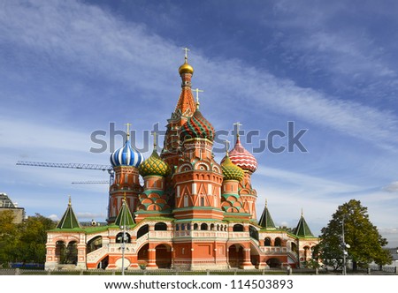 St. Basil\'s Cathedral on Red square,  (Cathedral of the Protection of the Virgin on the Ditch), Moscow, Russia