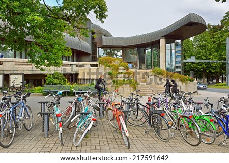 TAMPERE, FINLAND - AUG 28,2014:City Library provides basic cultural service,promoting local people equal opportunities to adventure, information and encouraging cultivation of abilities and facilities