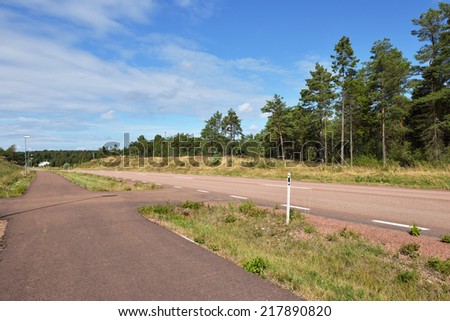 Road stretches into distance