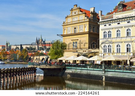 PRAGUE, CZECH REPUBLIC - SEPT 29,2014: Smetana Museum is museum which is dedicated to life and works of famous Czech composer. It is situated in centre right next to Charles Bridge on right Vltava bank