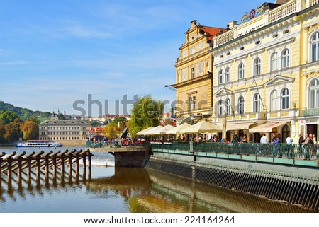 PRAGUE, CZECH REPUBLIC - SEPT 29,2014: Smetana Museum is museum which is dedicated to life and works of famous Czech composer. It is situated in centre right next to Charles Bridge on right Vltava bank.