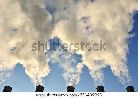 Pollution air. Industrial smoke