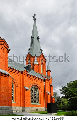 Alexander Church. It was named after Russian Emperor Alexander II because foundation stone was laid on day of his 25th anniversary in power, 2 March 1880. Church was consecrated during Advent in 1881