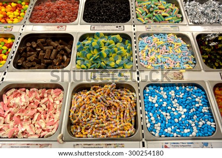 HAPARANDA, SWEDEN - JULY 12, 2015: Candy World is largest candy store in Sweden and Europe!