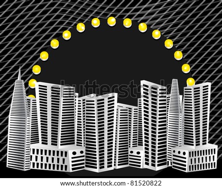 Cartoon City Background Stock Vector Illustration 81520822 : Shutterstock