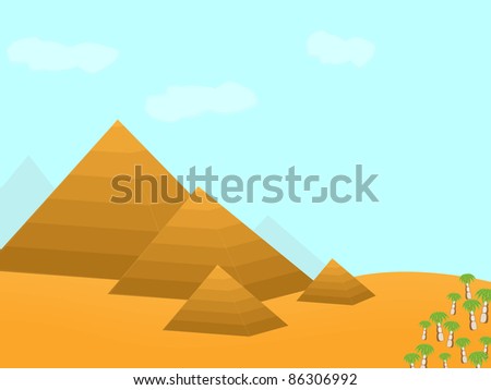 Egypt Pyramids Cartoon Vector Illustration - 86306992 : Shutterstock
