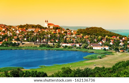 Landscape of Tihany at the inner lake, Hungary