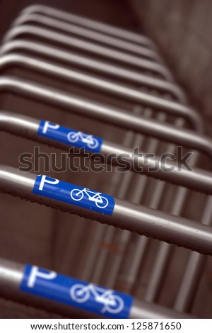 Empty Bicycle parking lot