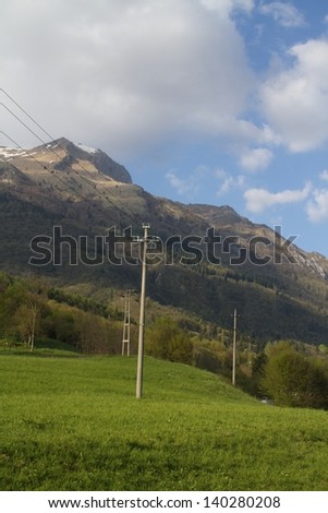 electricity on a rural mountain zone