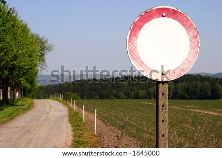 road sign at a country lane