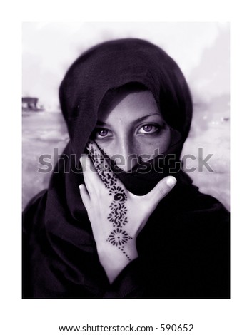 stock photo : Portrait of an egyptian women in Sinai, Egypt