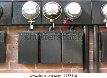 three electric boxes