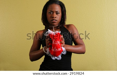 african american woman squeezing \