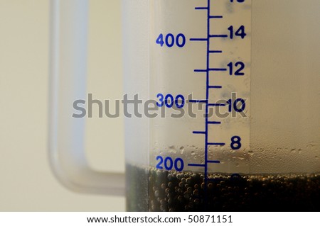 Scientific measuring cup or beaker