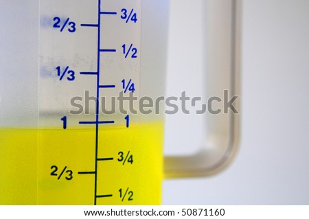 Scientific measuring cup or beaker
