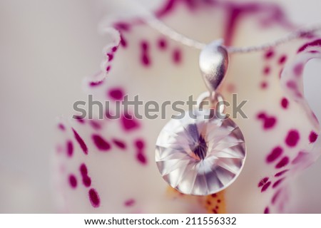 Bridal accessories with an orchid flower