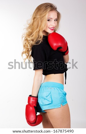 Sexy boxing Woman
