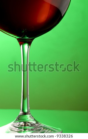 a glass of red wine detail
