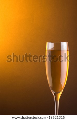 a glass of white wine detail
