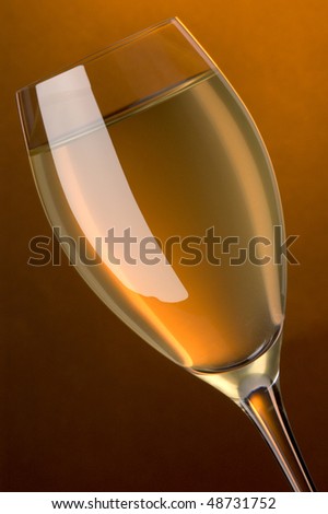 a glass of white wine detail
