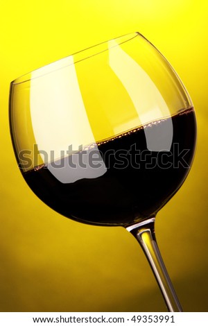a glass of red wine detail