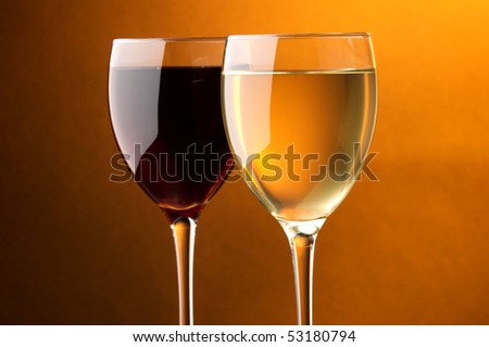 a glass of red wine a glass of white wine details