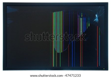 stock photo : Broken LCD TFT