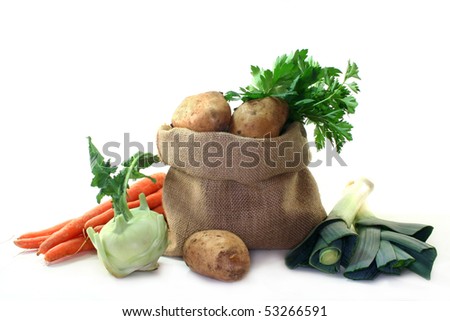 different ingredients for a delicious potato soup