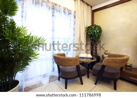 The corner of Chinese living room