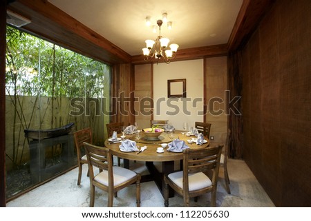 Garden restaurant\'s private dining room