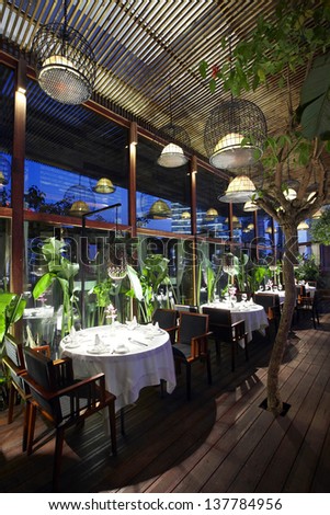 Southeast Asian style garden restaurant