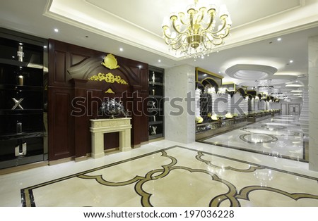 The luxurious clubhouse interiors,Luxury lobby