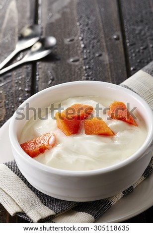 Chinese food,Papaya Yogurt