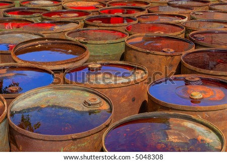 Toxic waste drums
